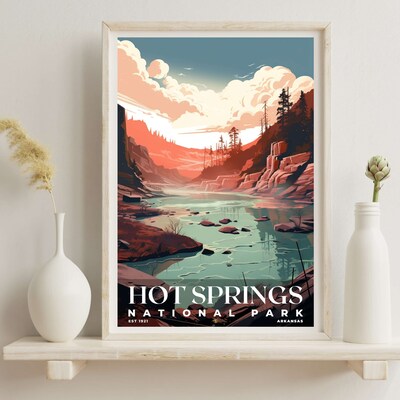 Hot Springs National Park Poster, Travel Art, Office Poster, Home Decor | S7 - image6